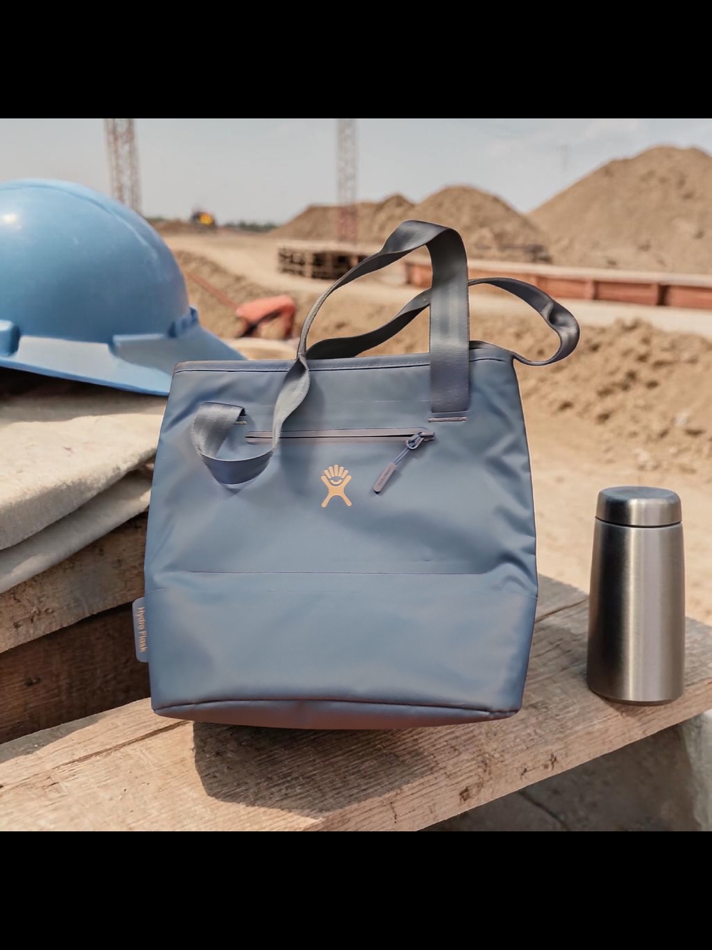 Hydro Flask Blue Everyday Tote with Logo Tab